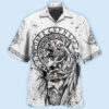 Viking Victory Black And White Style - Hawaiian Shirt