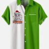 Christmas I Want A Hippopotamus Green White - Hawaiian Shirt