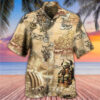 Viking Map War Vintage - Beige Color Hawaiian Shirt