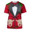 Christmas Faux Suit T-shirt, Costume T-shirt