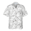 Funny Cats Black And White Pattern Hawaiian Shirt