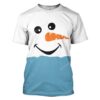 Cozy Christmas Snowman Face - T-shirt