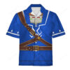 Link Zora Tunic Attire Blue Cosplay Costume - Hawaiian Shirt ZDHS49