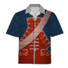 George Washington In Uniform As Colonel Uniform Red Costume Cosplay - Hawaiian Shirt