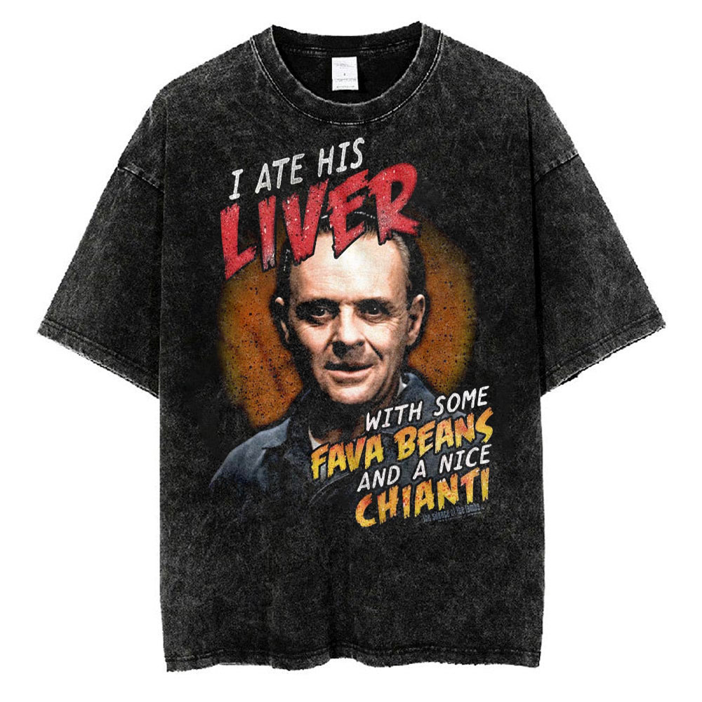 Ate His Liver Buffalo Bill T-shirt, Silence of the Lambs T-Shirt, Halloween T-Shirt