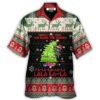 Cat Wreck The Tree Christmas Tree Light Funny Style - Hawaiian Shirt