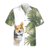 Corgi Monstera Leaves Best Dog Hawaiian Shirt