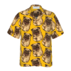 Cute Pugs Seamless Pattern Hawaiian Shirt For Men