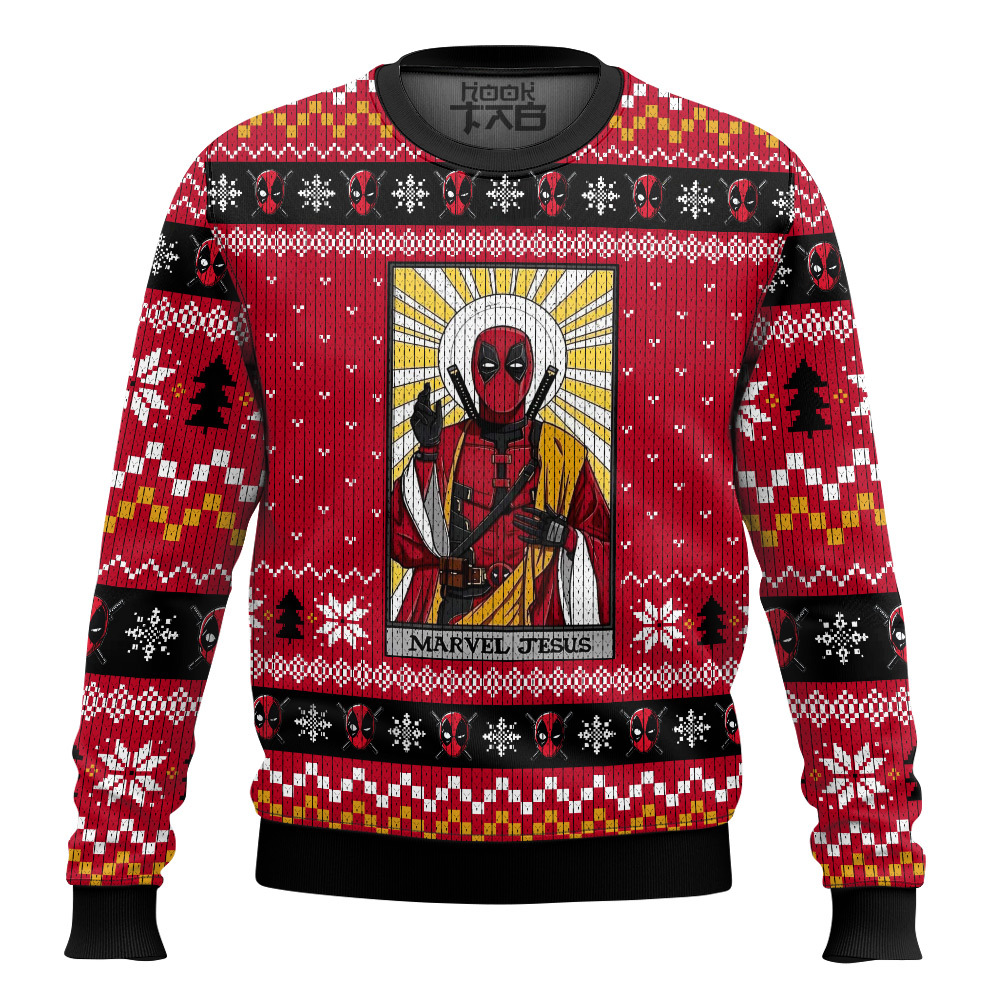 Marvel Jesus Deadpool Ugly Sweater