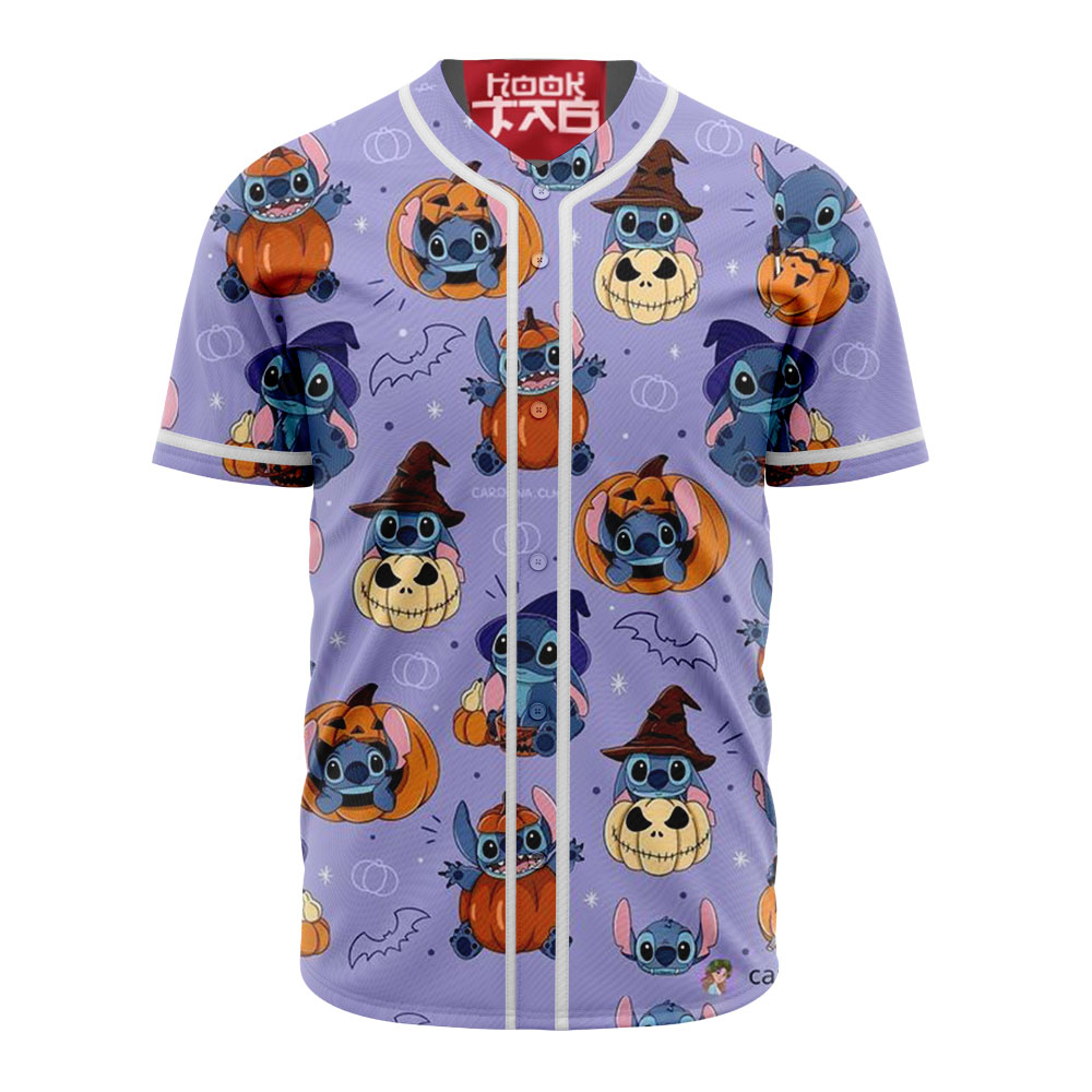 Stitch Halloween Baseball Jersey, Lilo & Stitch Baseball Jersey, Disney Halloween Baseball Jersey, Halloween Baseball Jersey