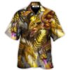 Dragon Gold Skull Lover Fight Art Style - Hawaiian Shirt