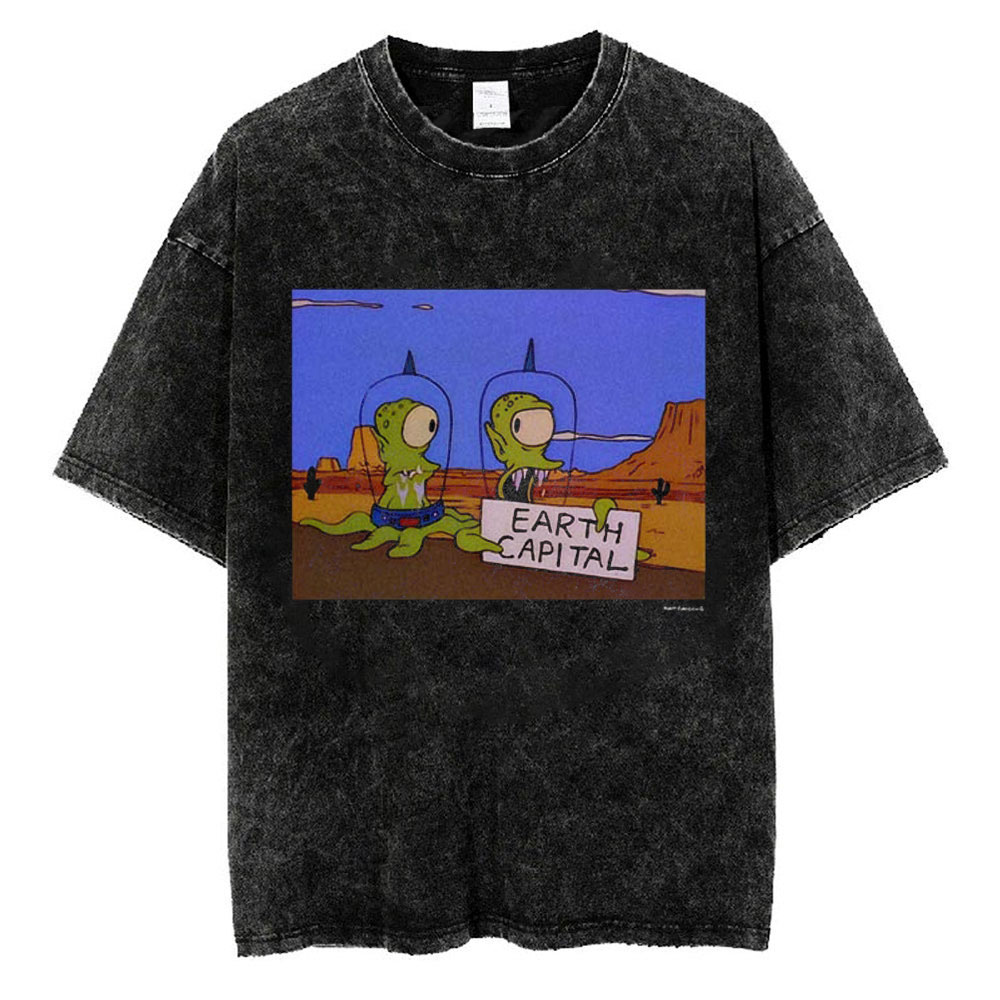 Earth Capital T-shirt, The Simpsons T-Shirt, Halloween T-shirt