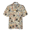 Footprint Dog Bone Seamless Hawaiian Shirt