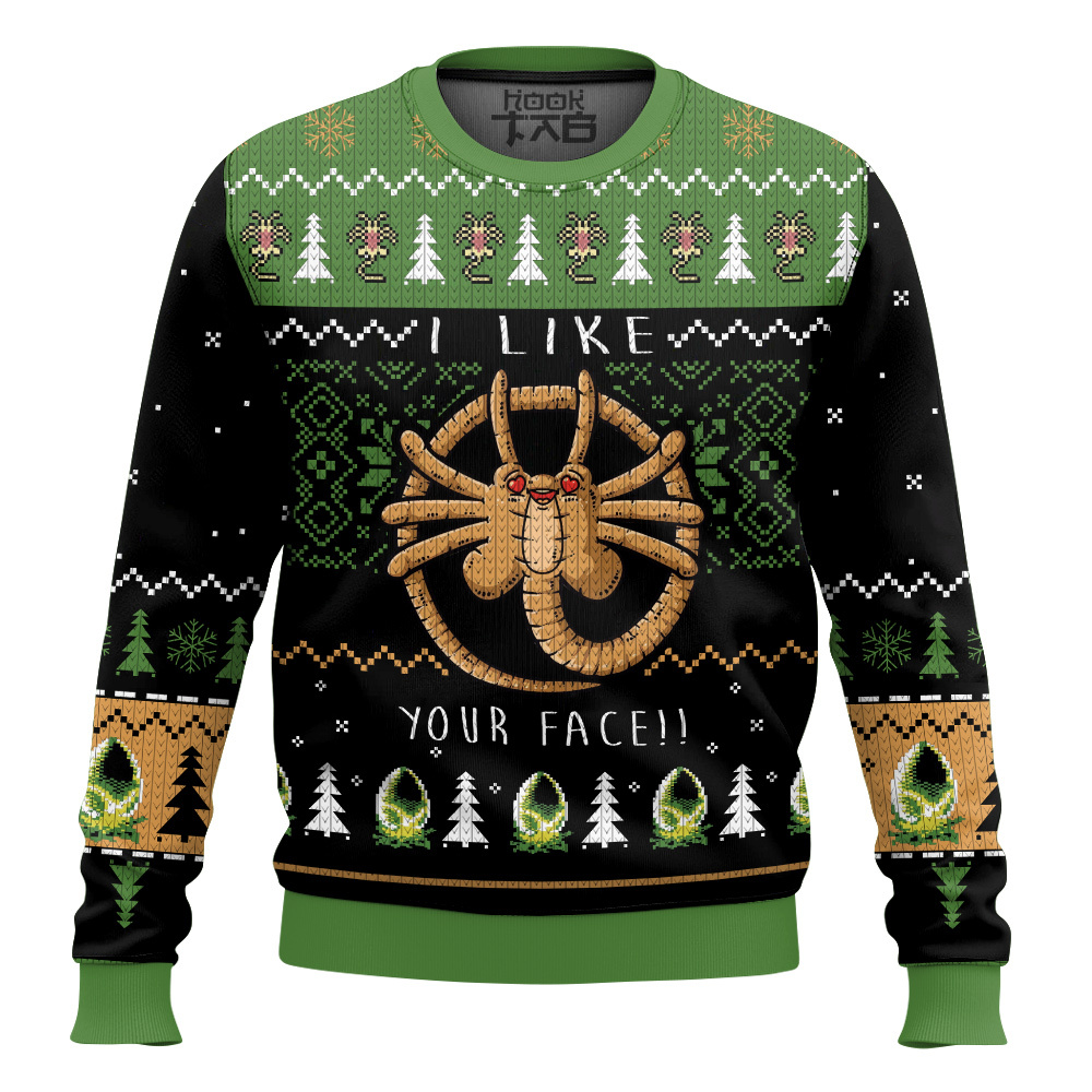 Alien Facehugger Ugly Sweater