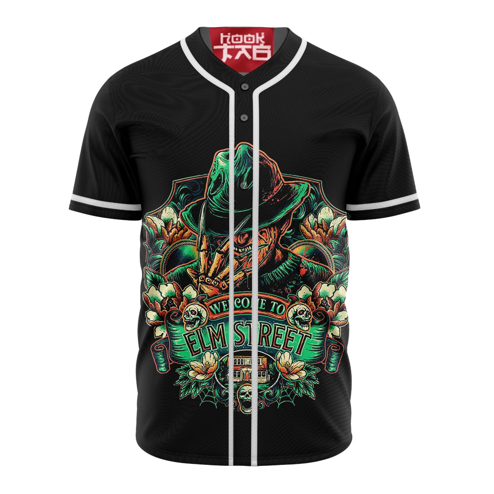 Freddy Krueger Baseball Jersey, A Nightmare on Elm Street Baseball Jersey, Halloween Baseball Jersey