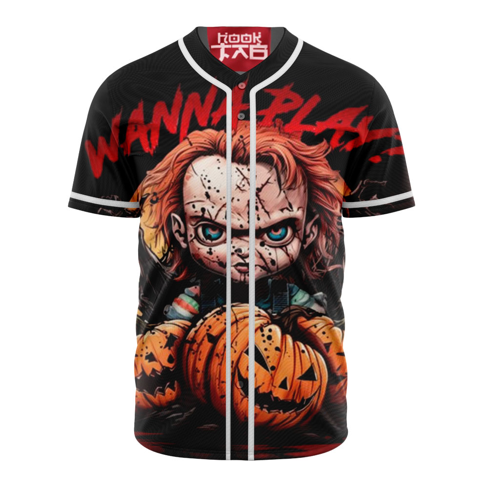 Chucky Baseball Jersey, Halloween Baseball Jersey