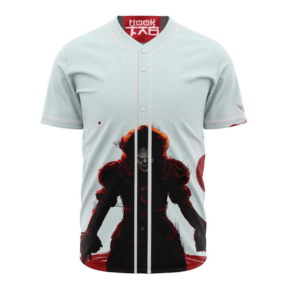 Pennywise Baseball Jersey, IT Baseball Jersey, Halloween Baseball Jersey