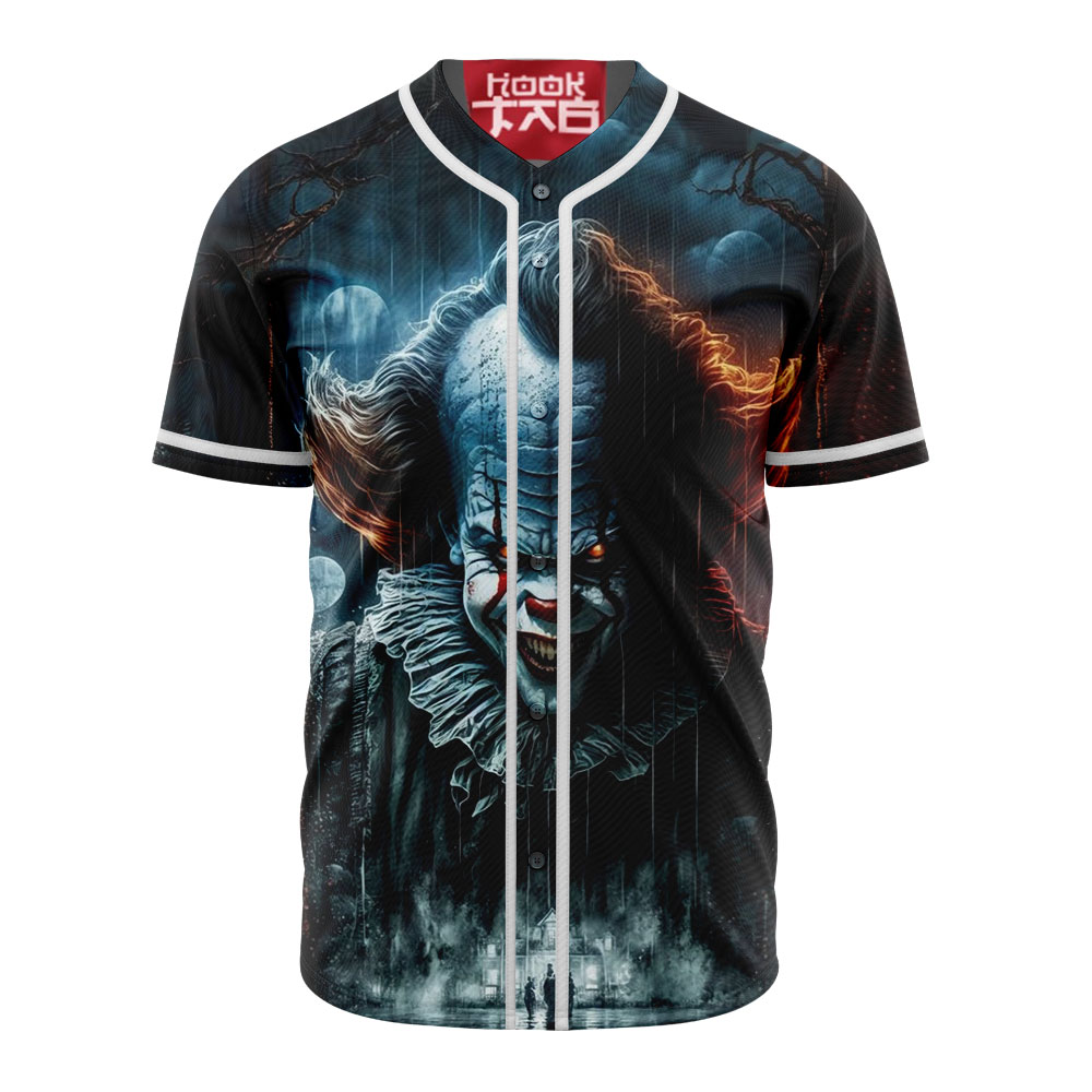 Pennywise Baseball Jersey, IT Baseball Jersey, Halloween Baseball Jersey