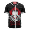 Pennywise Baseball Jersey, IT Baseball Jersey, Halloween Baseball Jersey