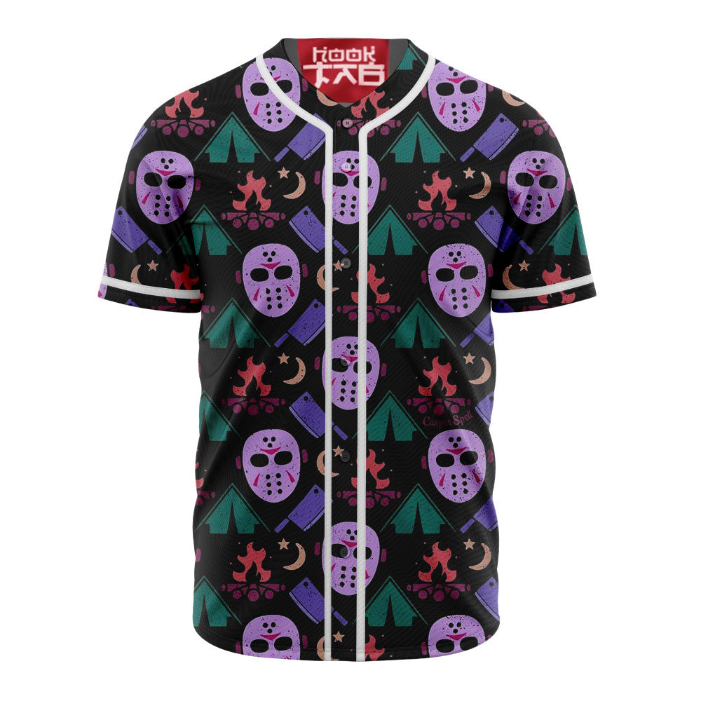 Jason Voorhees Baseball Jersey, Friday the 13th Baseball Jersey, Halloween Baseball Jersey