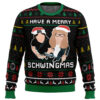 Have A Merry Schwingmas Wayne's World Ugly Christmas Sweater