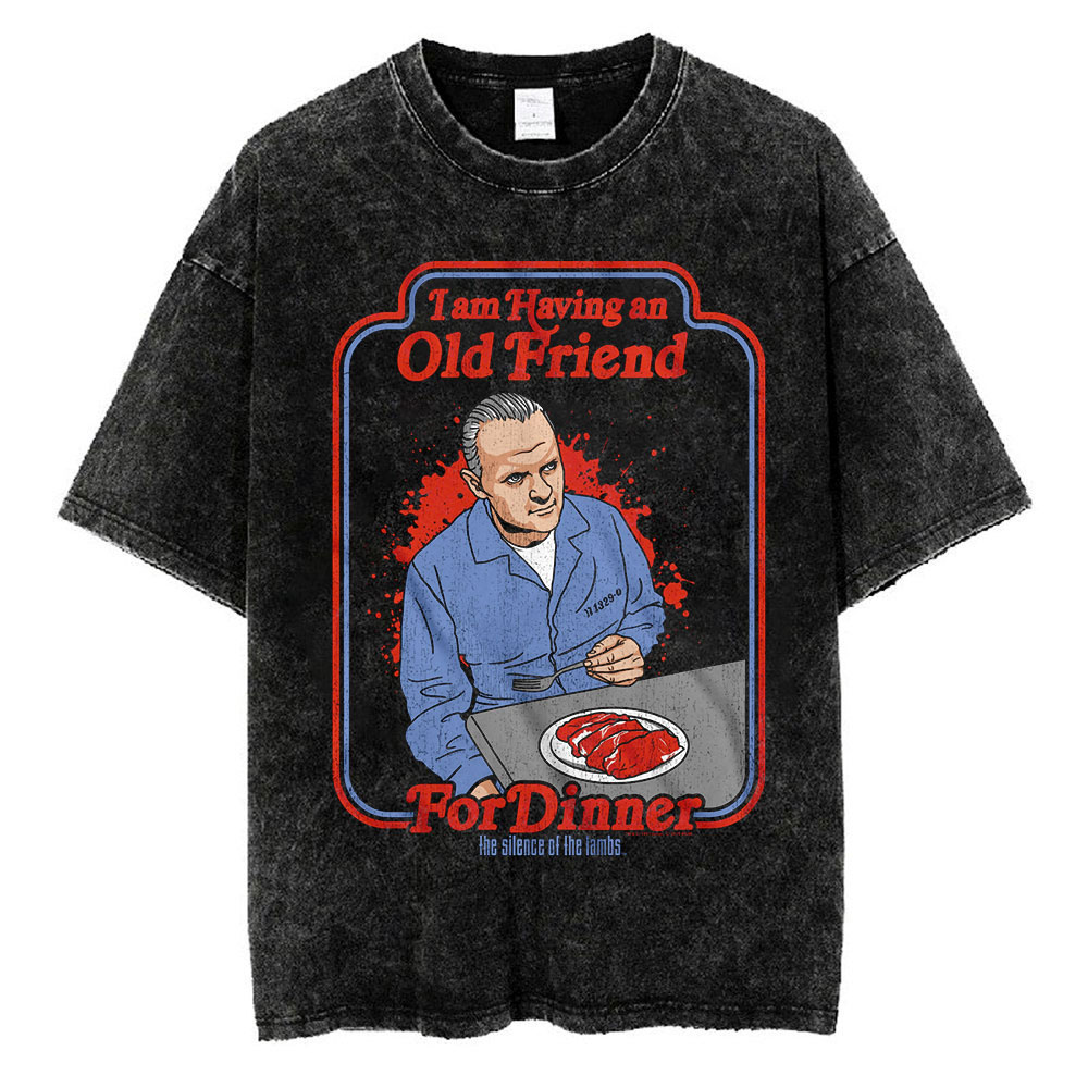 I Am Having An Old Friend For Dinner Hannibal Lecter T-shirt, The Silence of the Lambs T-shirt, Halloween T-shirt