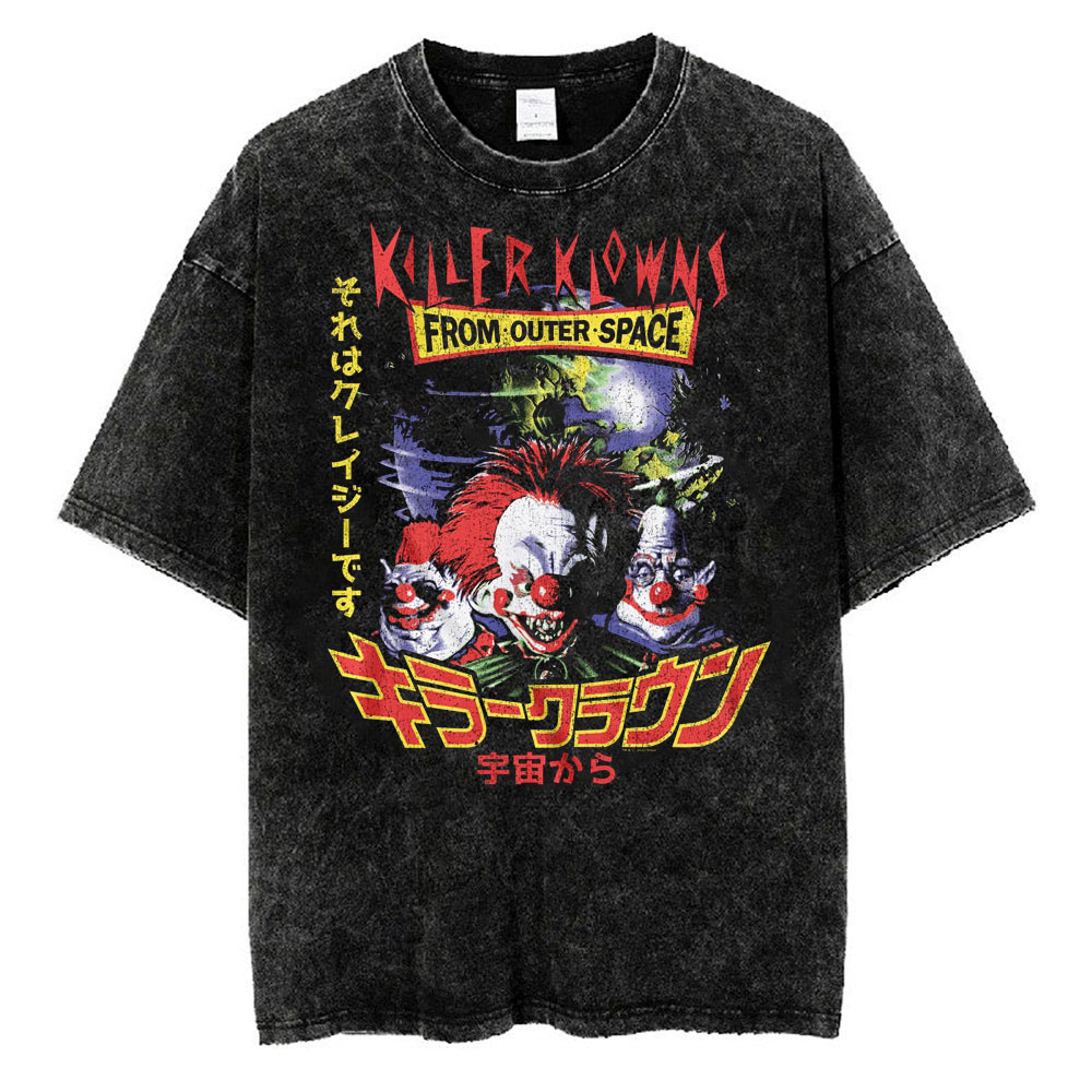 Japanese Poster Clown T-shirt, Killer Klowns From Outer Space T-Shirt, Halloween T-shirt