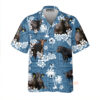 Unique Black Blue Angus Hawaiian Shirts