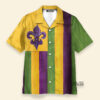 Mardi Gras Flag Green Yellow Purple Fleur Delis - Hawaiian Shirt