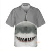 Shark Smile Hawaiian Shirt, Shark Button Up Shirt For Adults