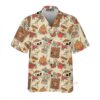 Retro Drink Tiki Skull Print Short Sleeve Shirt Casual Hawaiian Aloha Shirt