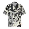 Casual Crow And Skull Print Hawaiian Shirt