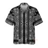 Barber Bandana Style White Hawaiian Shirt