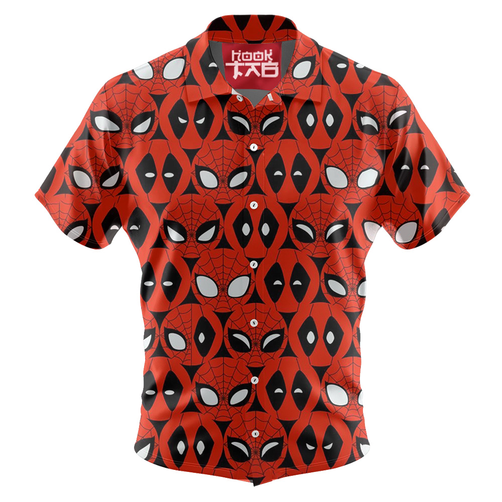 Spider-man Marvel Comics Deadpool Hawaiian Shirt