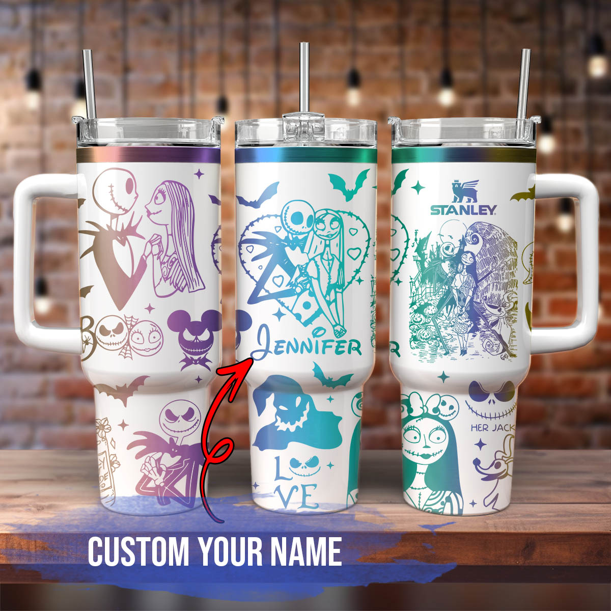 Custom Name Nightmare Before 40oz Tumbler - 408HLTLTB0101