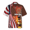 Never Forget Retired Firefighter US Flag Red Axe And Logo Hawaiian Shirt