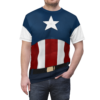 Captain America Stars and Stripes USO Uniform T-shirt, The First Avenger Costume, Halloween Costume