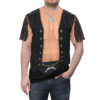 Ryan Black Fringe Leather Vest T-shirt, Doll Movie Costume, Halloween Costume