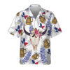 Texas Longhorn Bluebonnet Art Unique Hawaiian Shirt