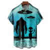 Bigfoot Alien And UFO Hawaiian Shirt