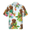 Tropical Flower With Poodle Hawaiian Shirt Summer Vibe