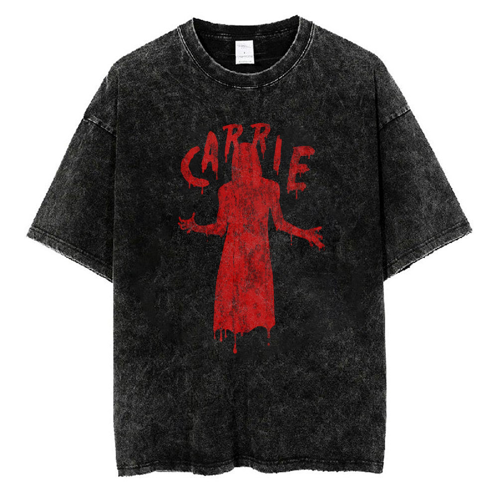 Womens Dripping Blood Carrie T-Shirt, Halloween T-shirt