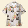 Cat Tropical Floral Siamese Cat - Hawaiian Shirt