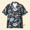 Lucky Dice Spades Gambling Skull - Hawaiian Shirt