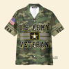 US Army Green Camouflage Veteran - Hawaiian Shirt