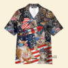 Cat Independence Day Happy Firework - Hawaiian Shirt