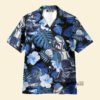 Spaceship Star Wars Blue Leaves - Hawaiian Shirt