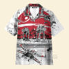 Spaceship Star Wars Gray Red Hawaiian Shirt