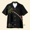 Merry Christmas Car And Coconut Tree Black - Hawaiian Shirt