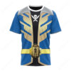 Power Rangers Super Megaforce Blue Ranger Cosplay T-shirt ,Power Rangers T-shirt